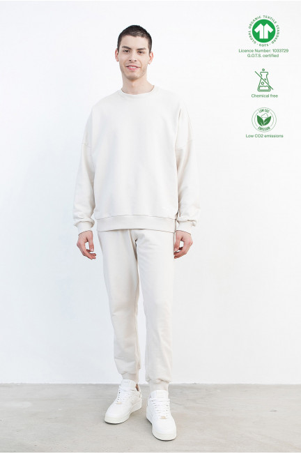 Organic cotton sweatshirt & pants set